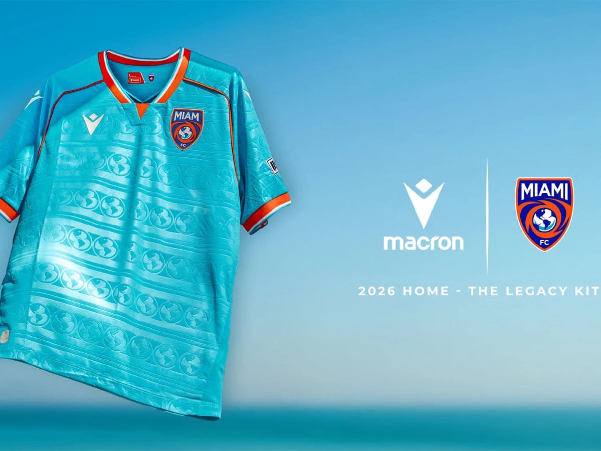 Miami FC 2026 namų apranga iš Macron